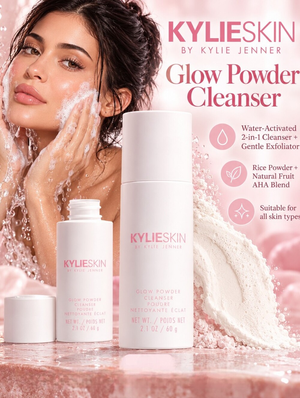 Kylie Skin Glow Powder Cleanser